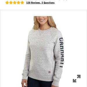 Carhartt RELAXED FIT MIDWEIGHT CREWNECK BLOCK LOGO SLEEVE GRAPHIC SWEATSHIRT